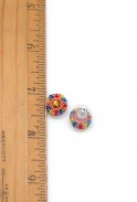 Rainbow Bead Stud Earrings